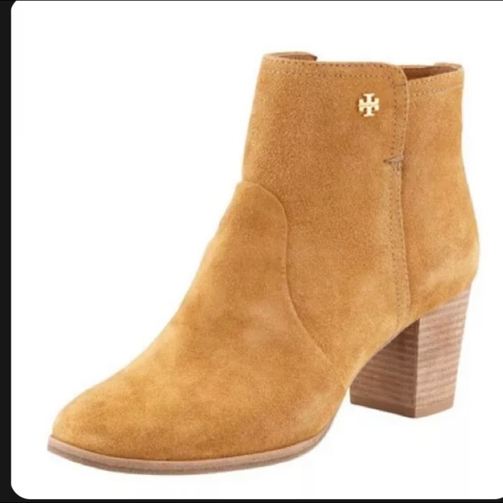 Tory Burch sabe camel suede leather booties - Picture 1 of 9